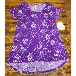 Lula Roe Shirt XS Purple With White Flowers New With Tags Spring
